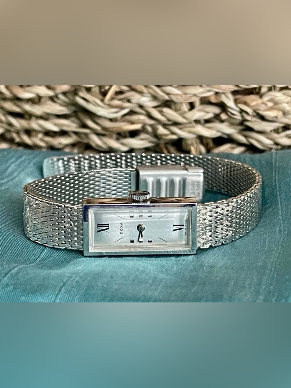 Doxa Tank Watch with Chatelain Swiss Luxury MilaneseMesh Bracelet Mint Condition